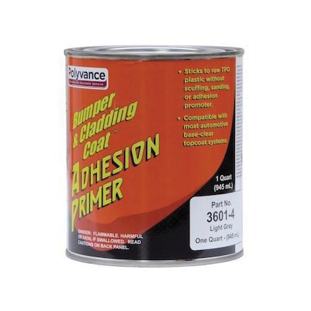 Polyvance Bumper and Cladding Coat Adhesion Primer - Light Gray Quart Quart 3601-4